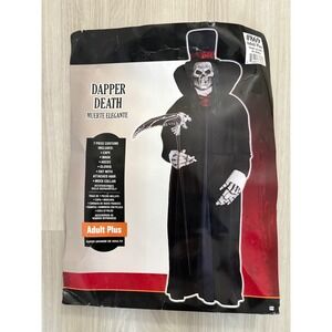 Dapper Death Costume Mens Halloween 7 Piece Set Size Adult Plus
